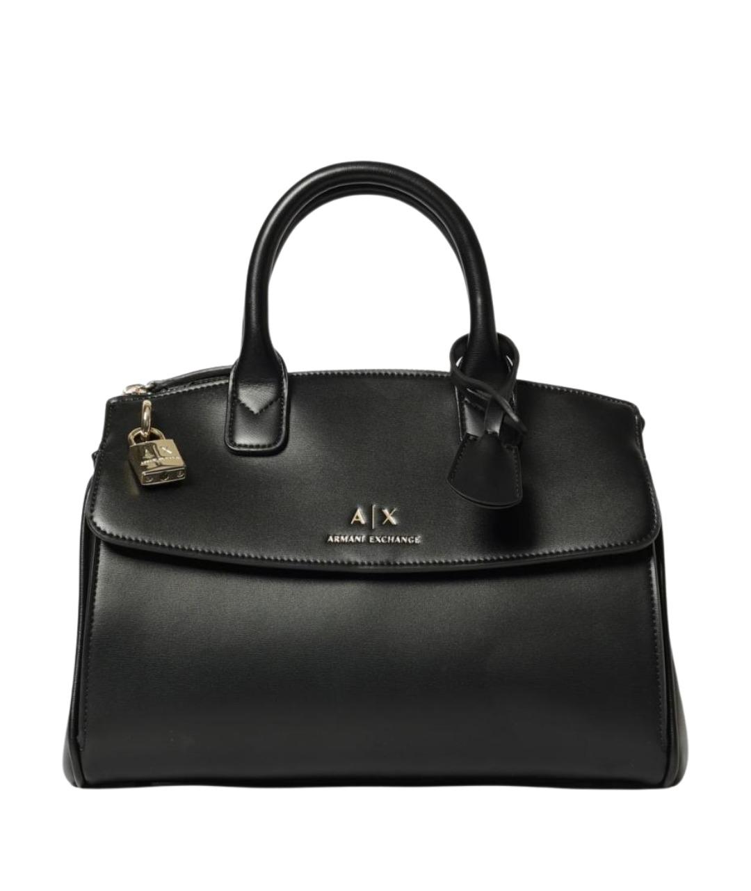 ARMANI EXCHANGE Черная сумка тоут из искусственной кожи, фото 1