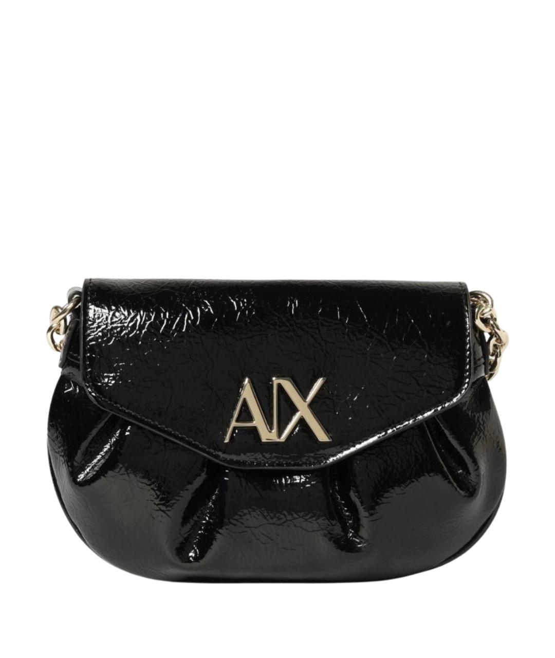 ARMANI EXCHANGE Черная синтетическая сумка через плечо, фото 1