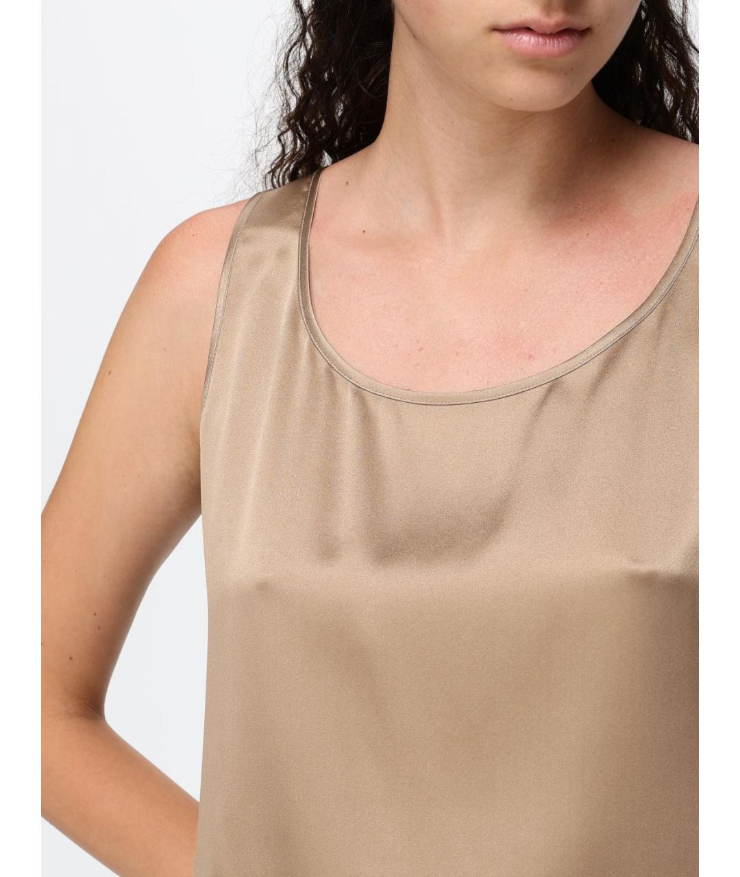 MAX MARA Бежевая майка, фото 5