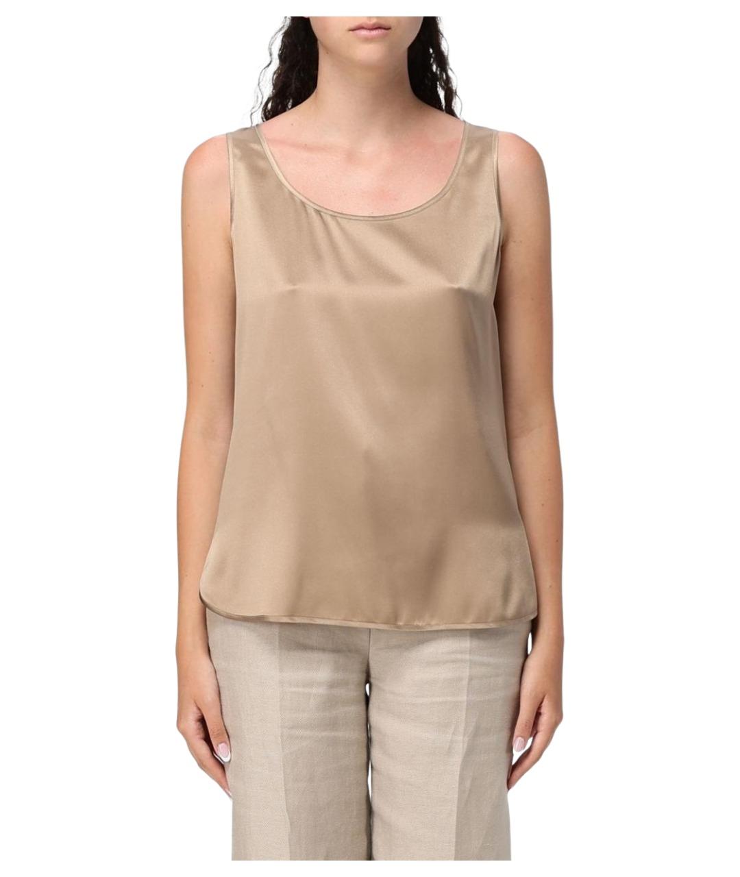 MAX MARA Бежевая майка, фото 1