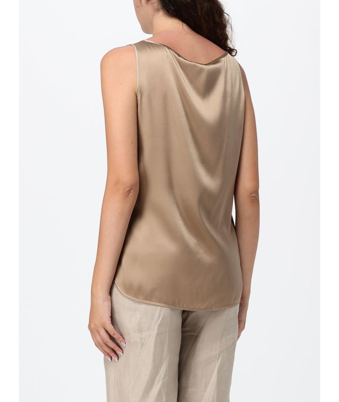 MAX MARA Бежевая майка, фото 3
