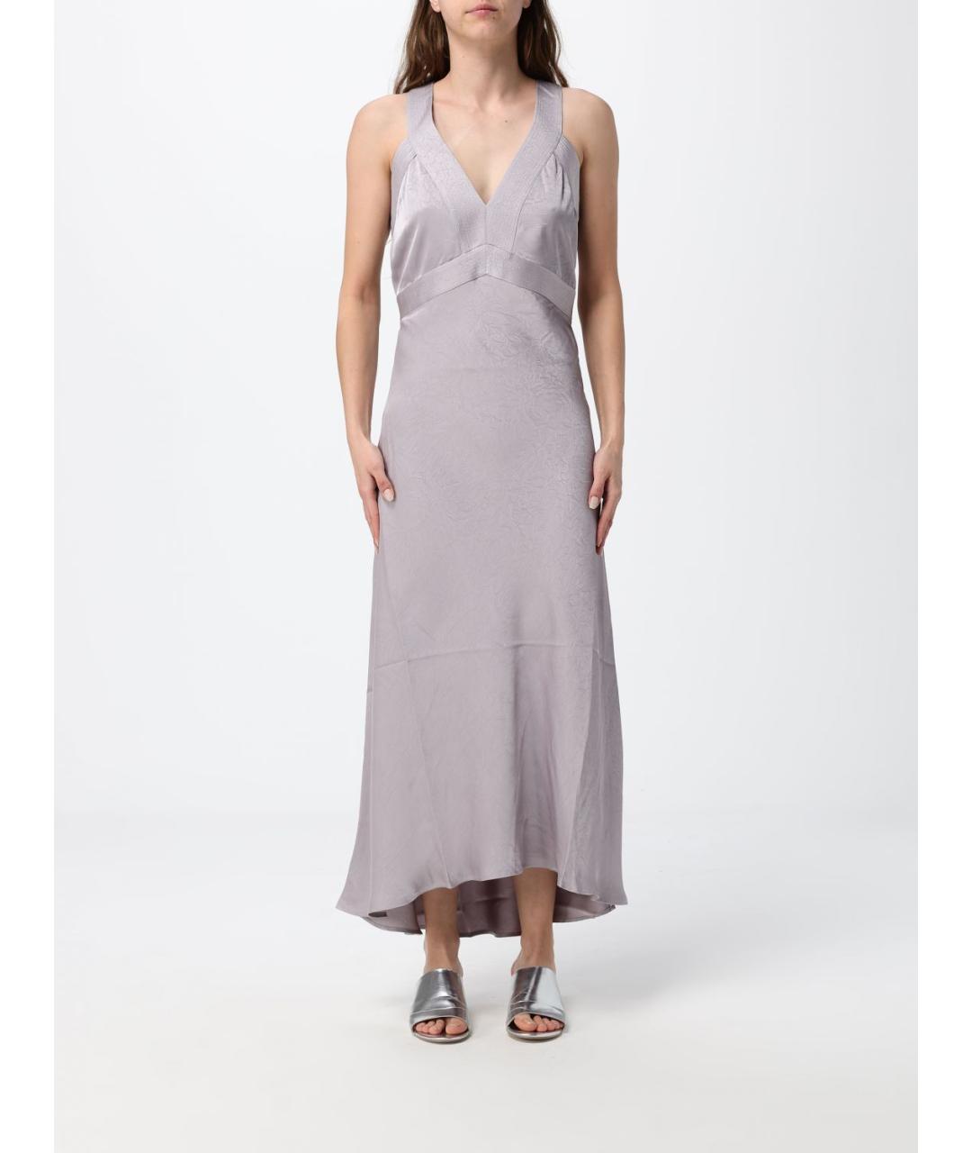 HUGO BOSS Серое полиэстеровое платье, фото 4