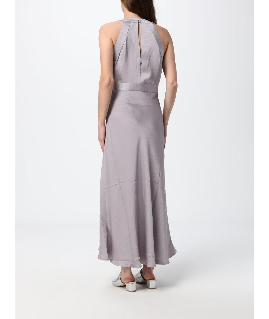 HUGO BOSS Серое полиэстеровое платье, фото 2