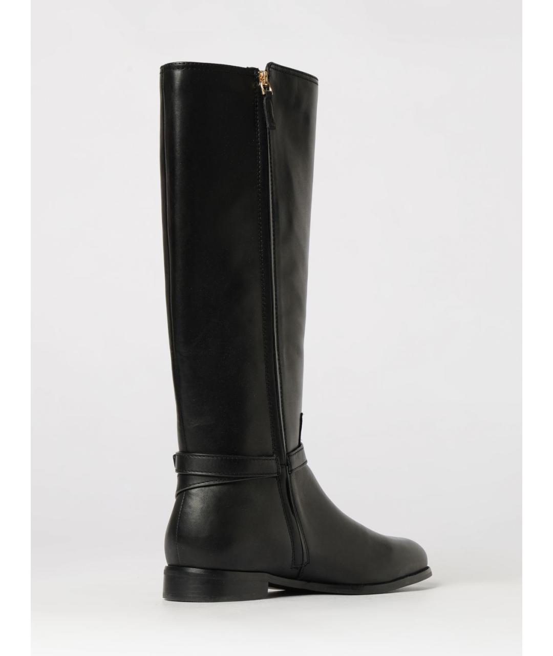 RALPH LAUREN Черные кожаные сапоги, фото 3
