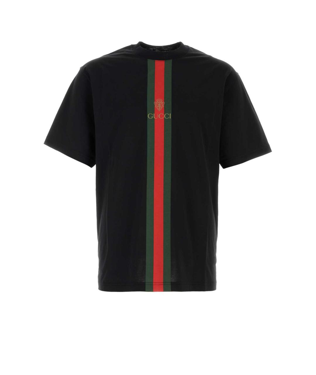 GUCCI Черная хлопковая футболка, фото 1