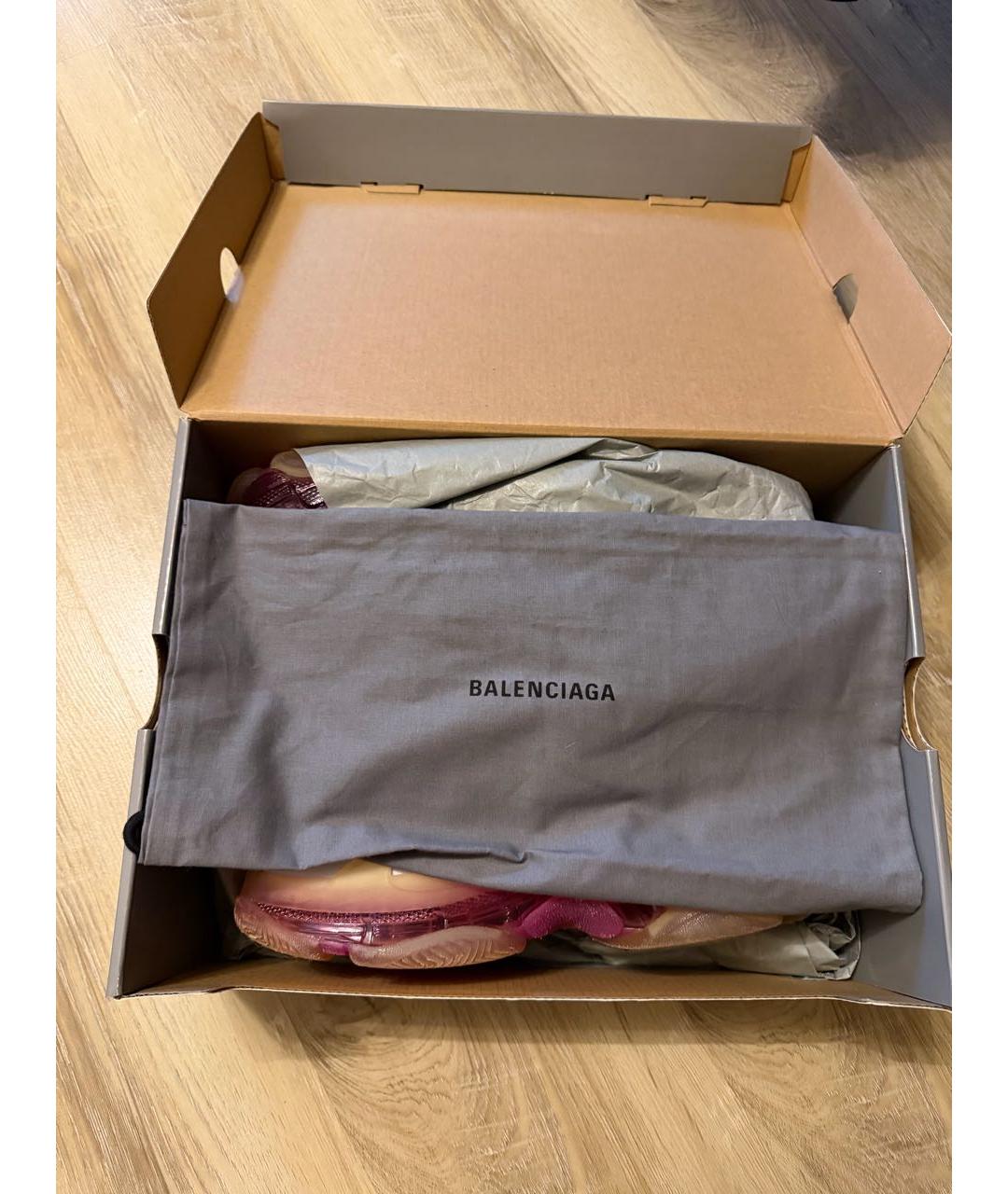 BALENCIAGA Розовые кожаные кроссовки, фото 5