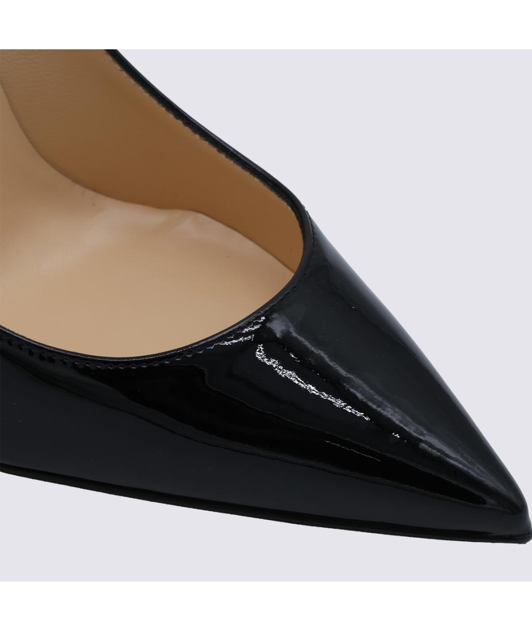 CHRISTIAN LOUBOUTIN Черные кожаные туфли, фото 4