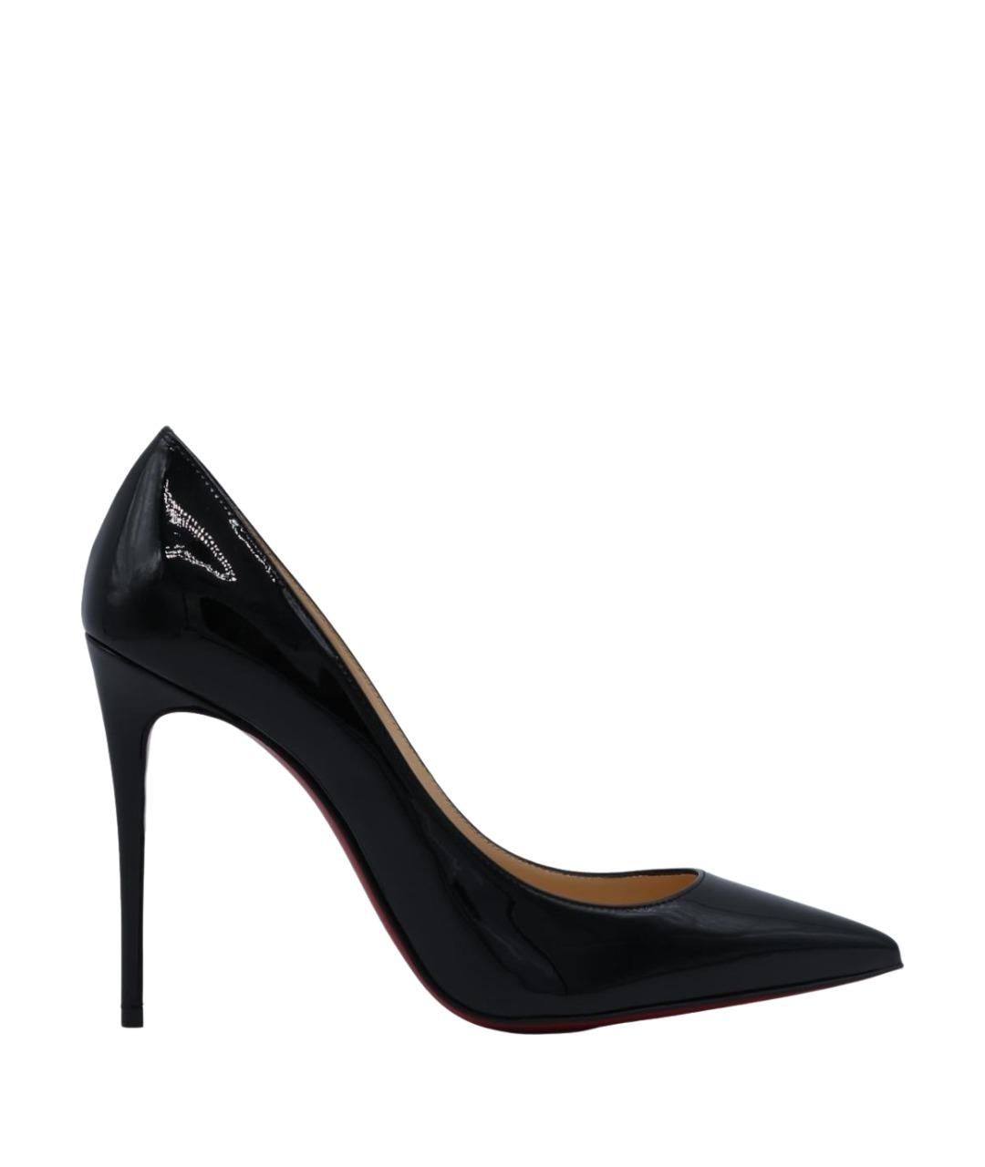CHRISTIAN LOUBOUTIN Черные кожаные туфли, фото 1