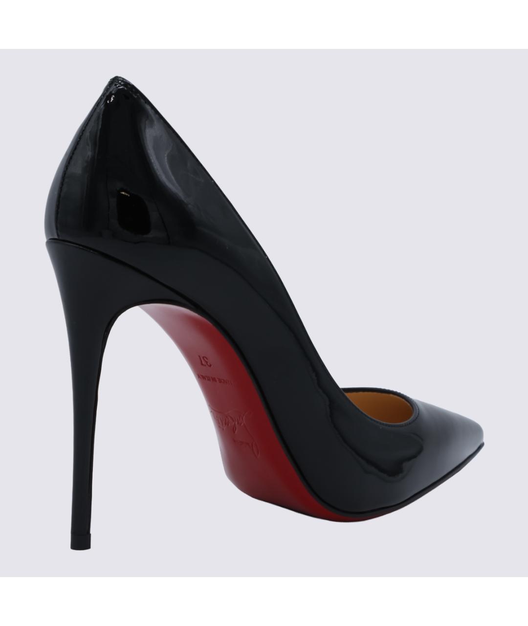 CHRISTIAN LOUBOUTIN Черные кожаные туфли, фото 3
