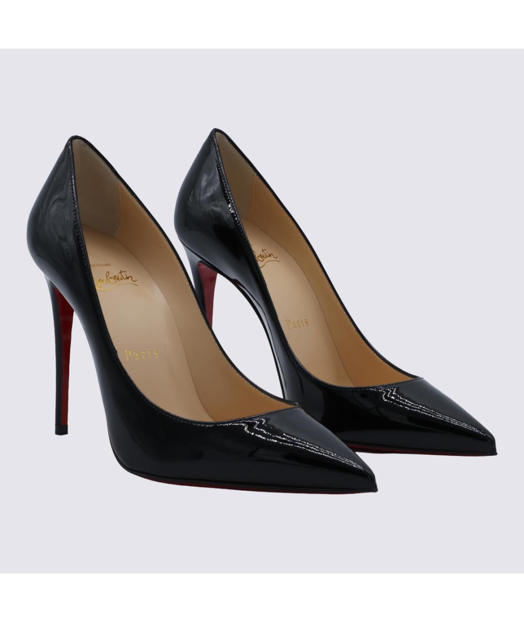 CHRISTIAN LOUBOUTIN Черные кожаные туфли, фото 2