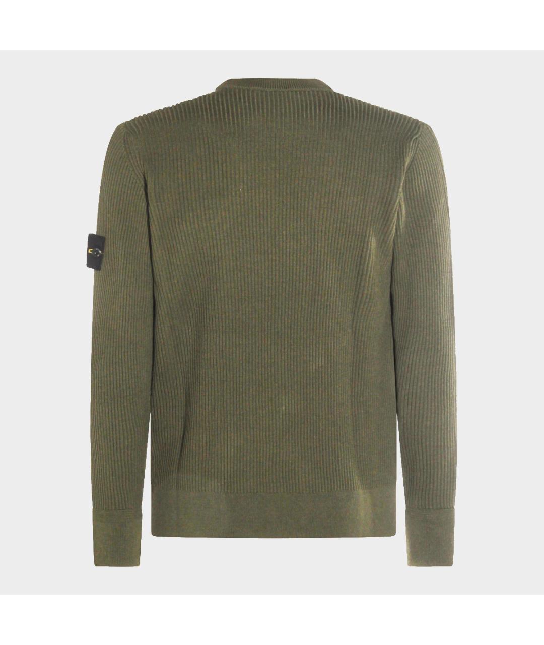 STONE ISLAND Хаки шерстяной джемпер / свитер, фото 2