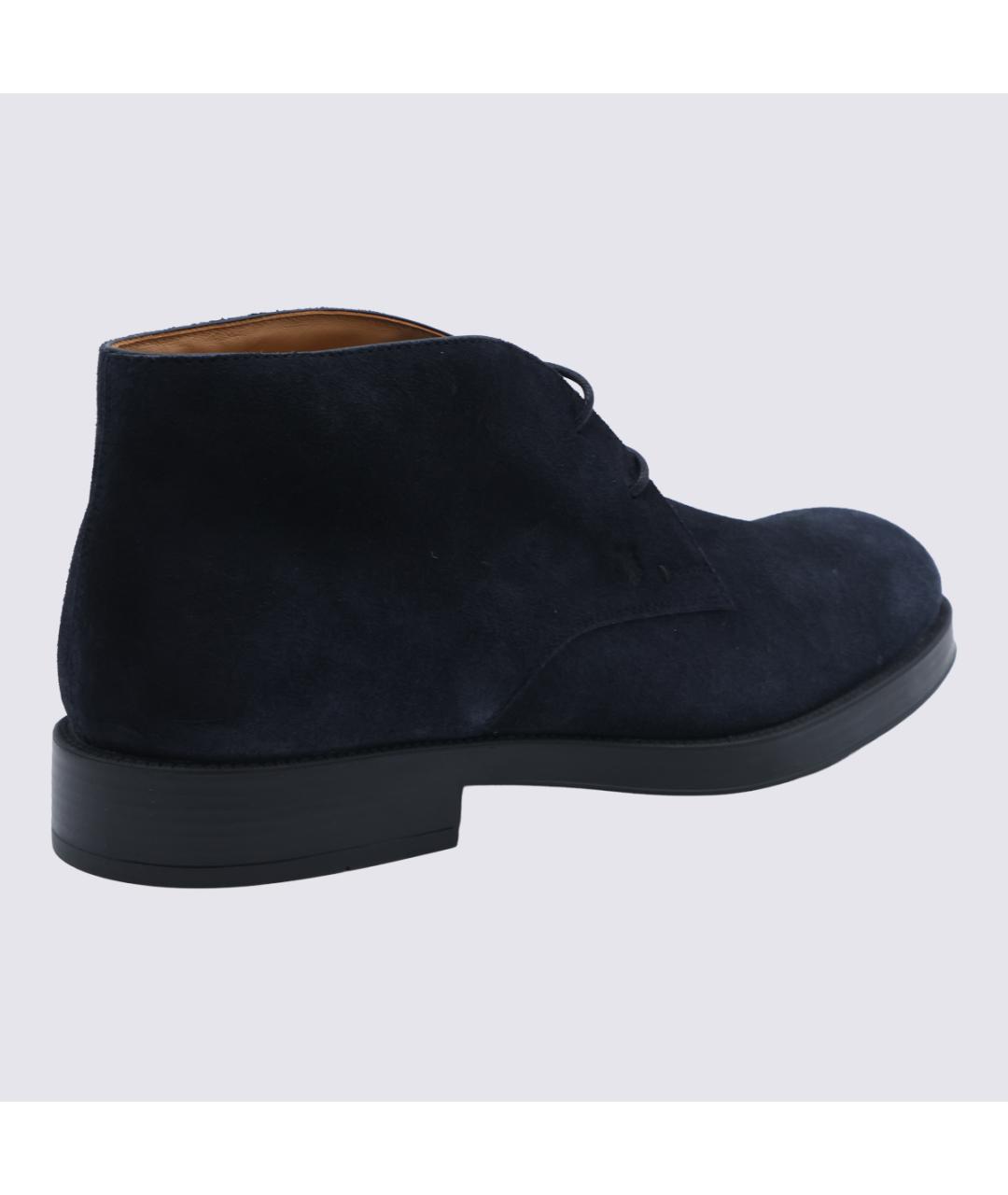 TOD'S Синие замшевые высокие ботинки, фото 3
