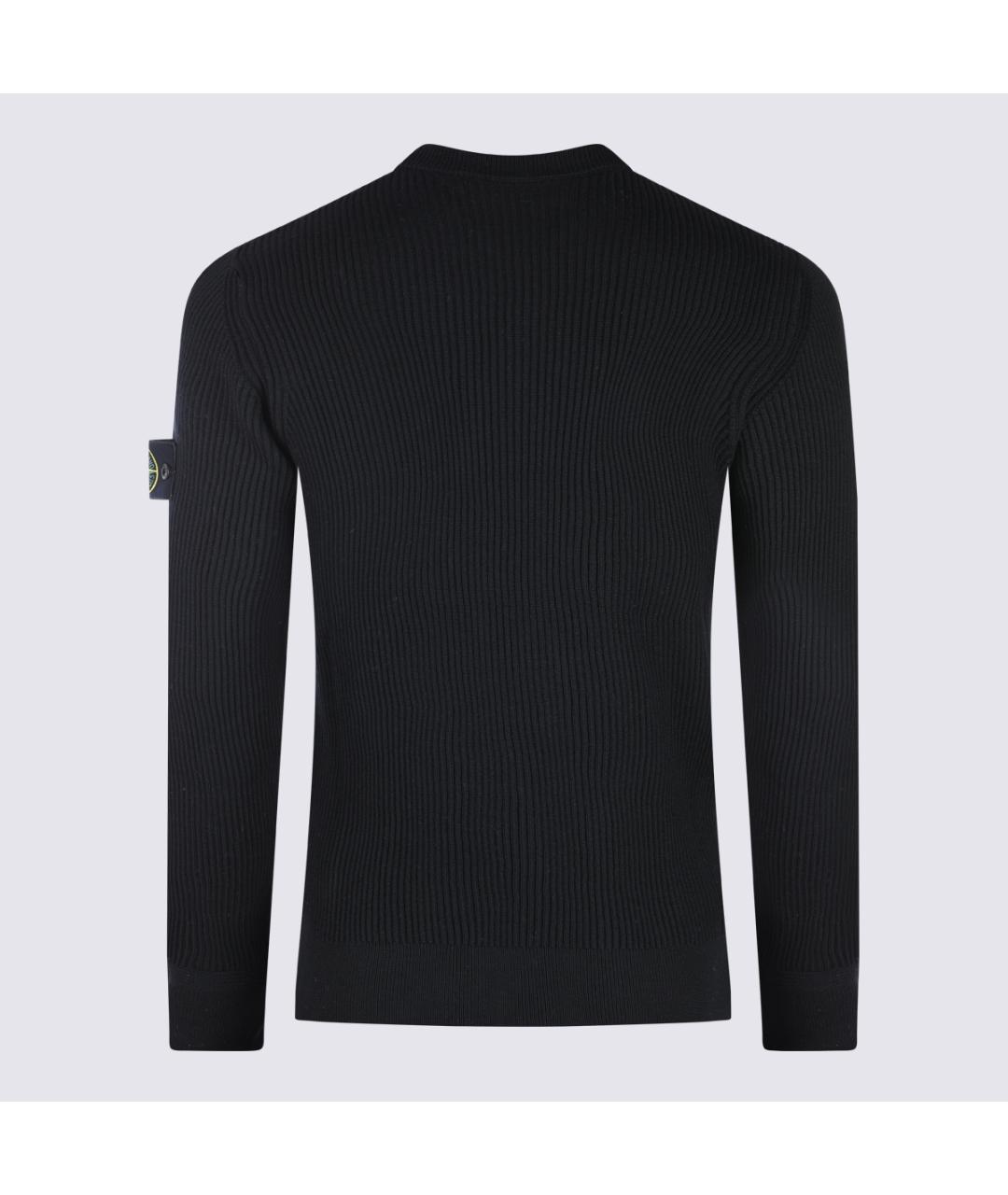 STONE ISLAND Черный шерстяной джемпер / свитер, фото 2