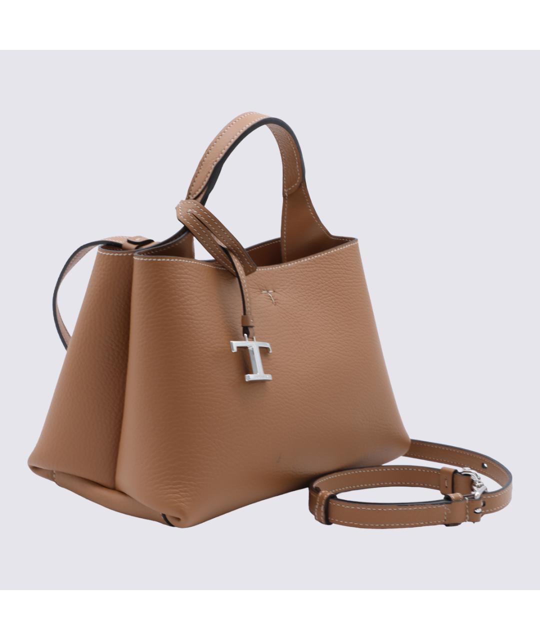 TOD'S Коричневая кожаная сумка тоут, фото 2