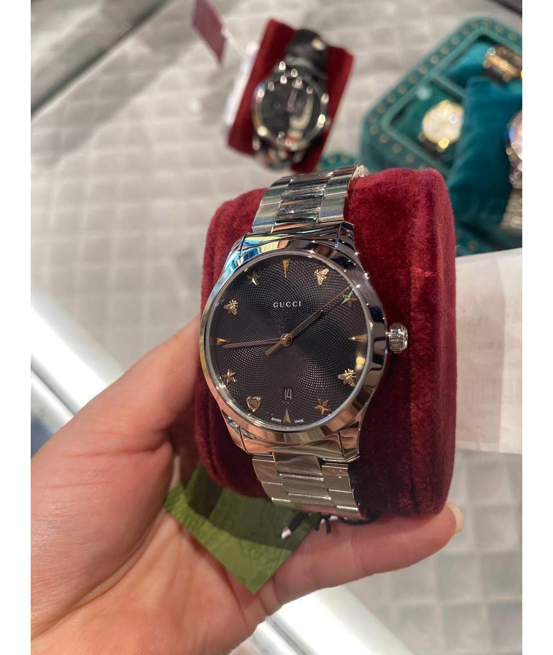 GUCCI Серебряные часы, фото 4