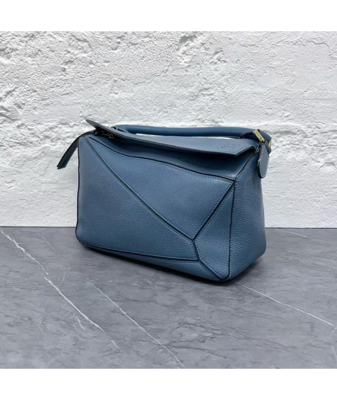 LOEWE Голубая кожаная сумка через плечо, фото 4