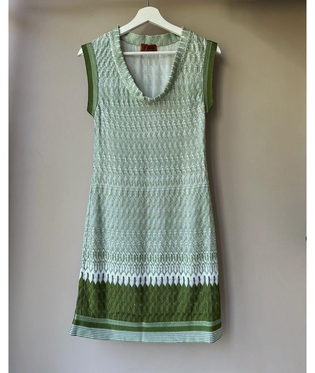 MISSONI Зеленое вискозное повседневное платье, фото 2