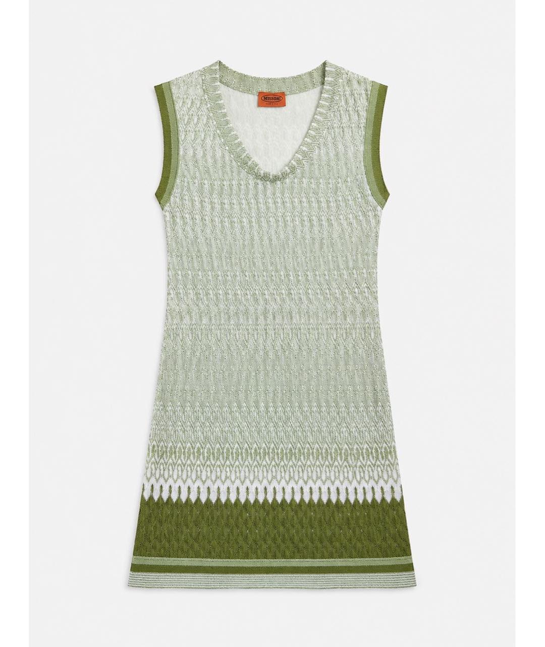 MISSONI Зеленое вискозное повседневное платье, фото 9