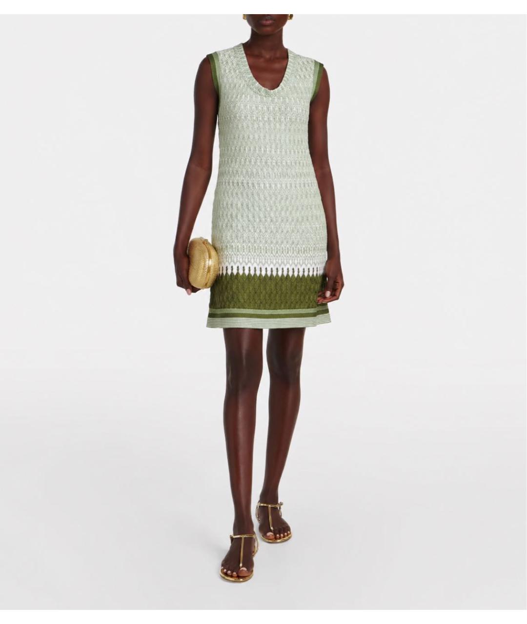 MISSONI Зеленое вискозное повседневное платье, фото 8