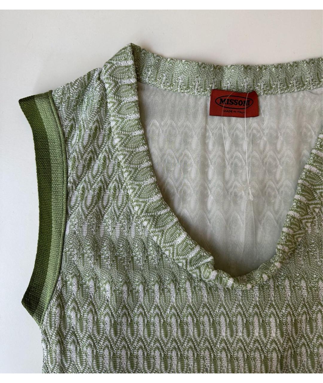 MISSONI Зеленое вискозное повседневное платье, фото 4