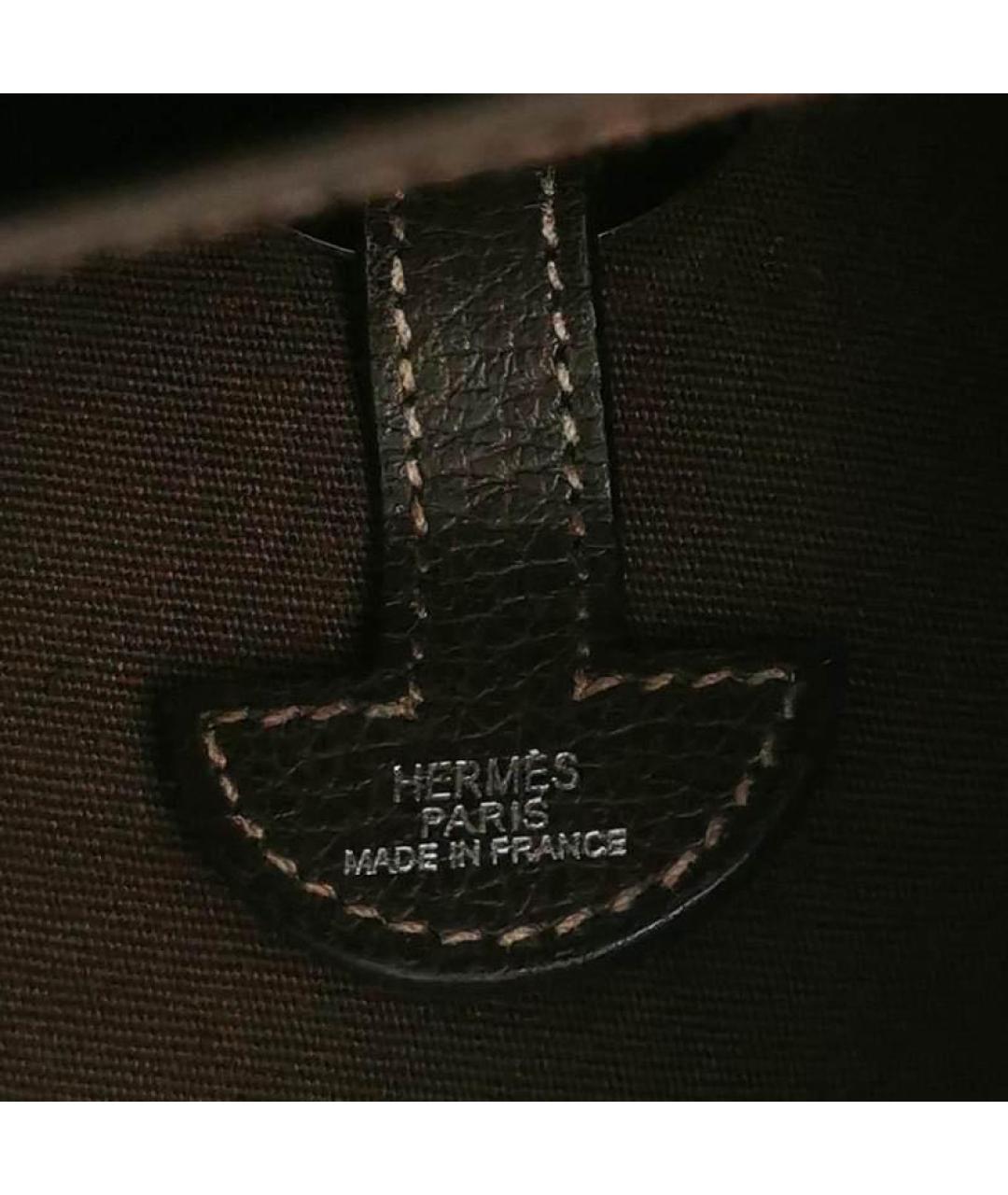 HERMES Коричневая кожаная сумка через плечо, фото 5
