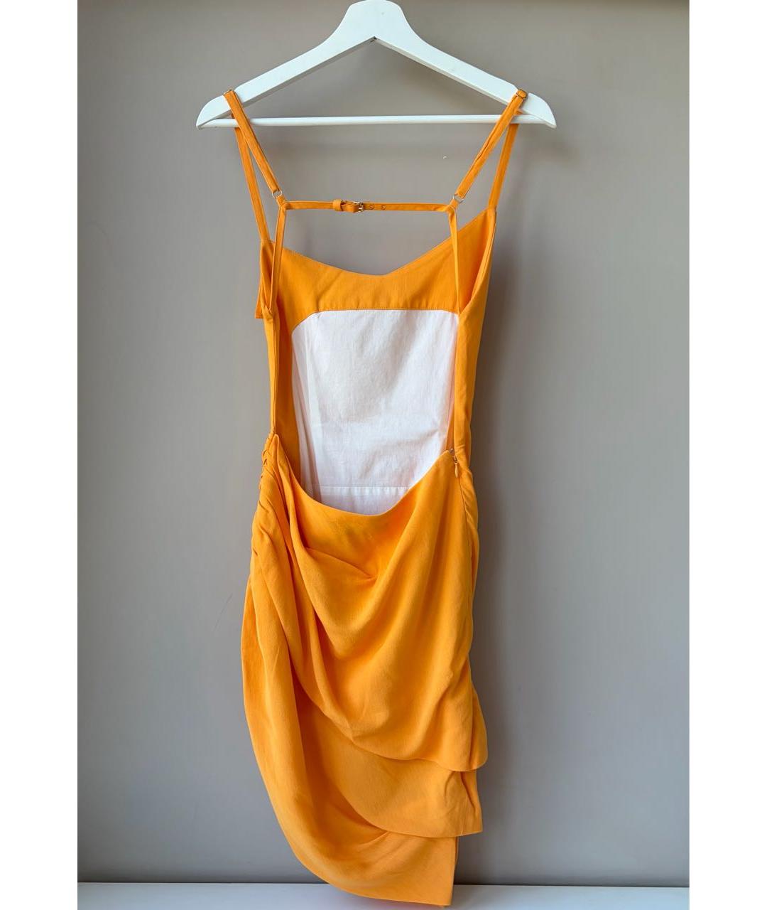 JACQUEMUS Желтое вискозное повседневное платье, фото 3