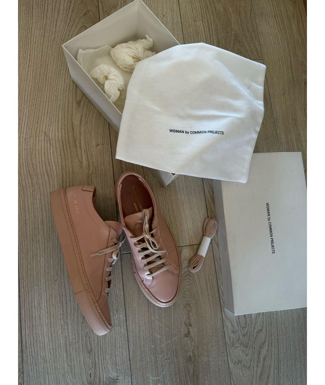 COMMON PROJECTS Розовые кожаные кеды, фото 6