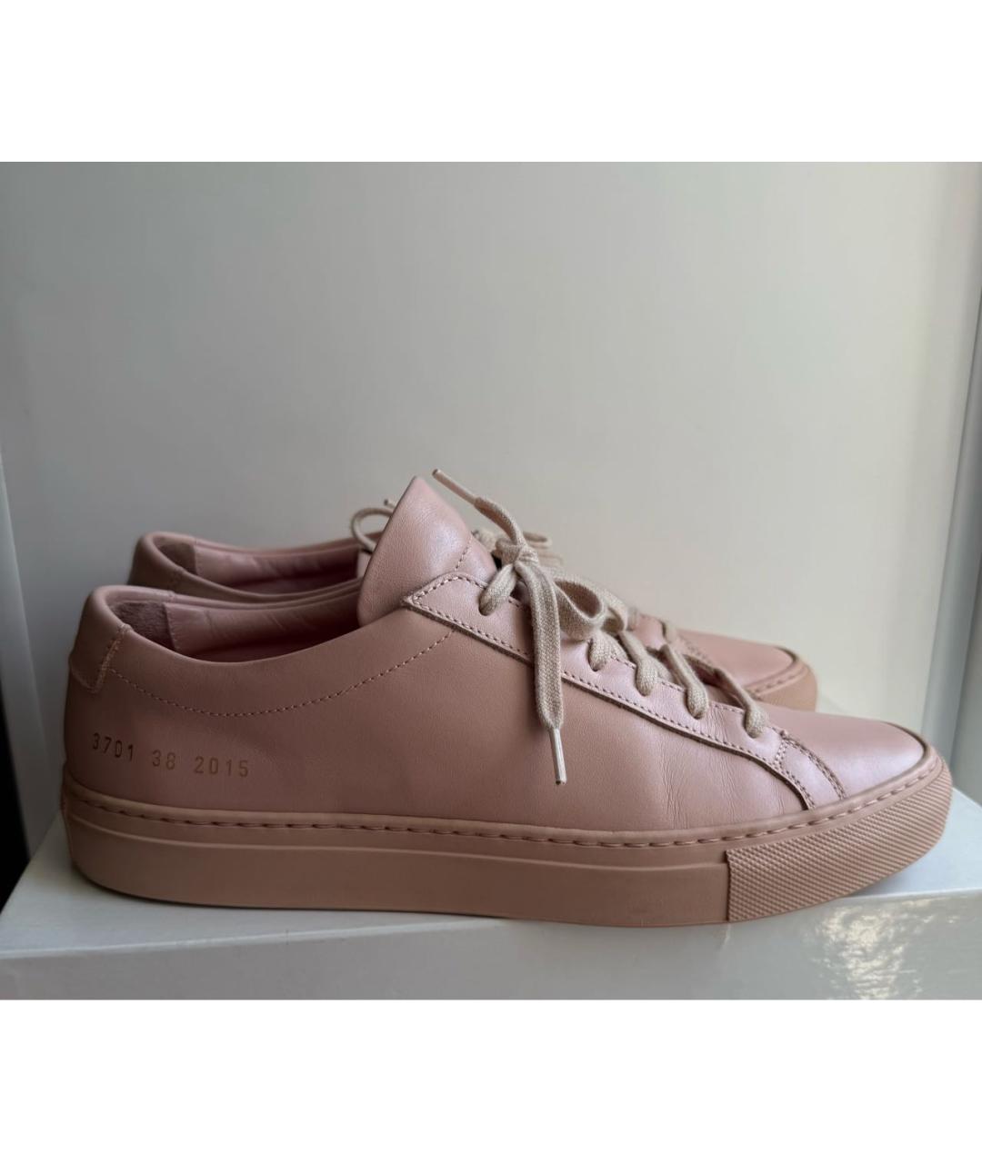 COMMON PROJECTS Розовые кожаные кеды, фото 9