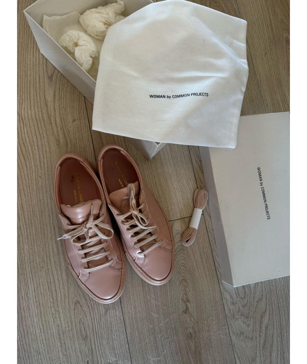 COMMON PROJECTS Розовые кожаные кеды, фото 5