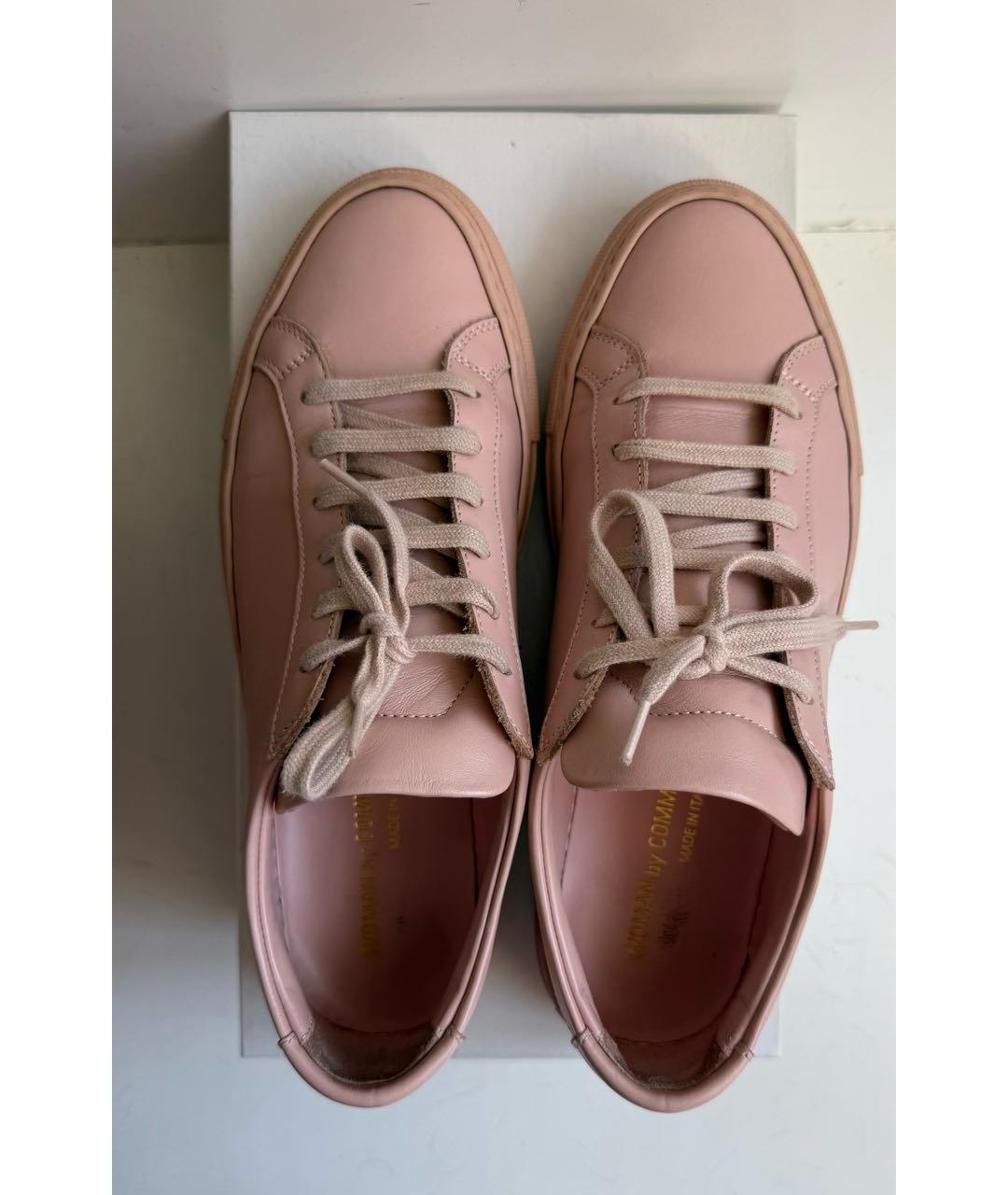 COMMON PROJECTS Розовые кожаные кеды, фото 3