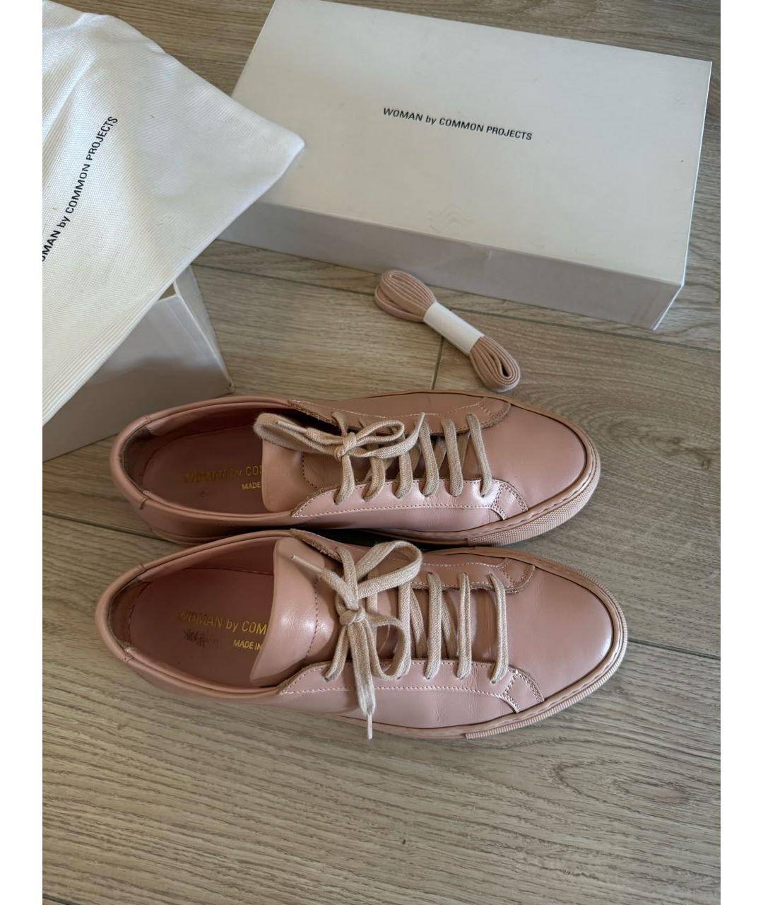 COMMON PROJECTS Розовые кожаные кеды, фото 7