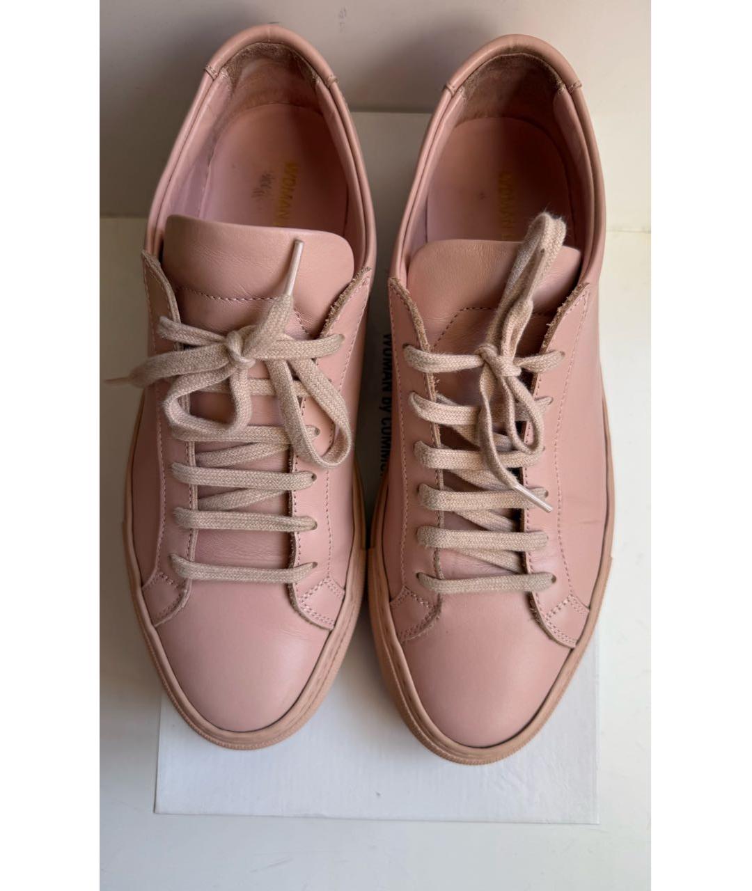 COMMON PROJECTS Розовые кожаные кеды, фото 2