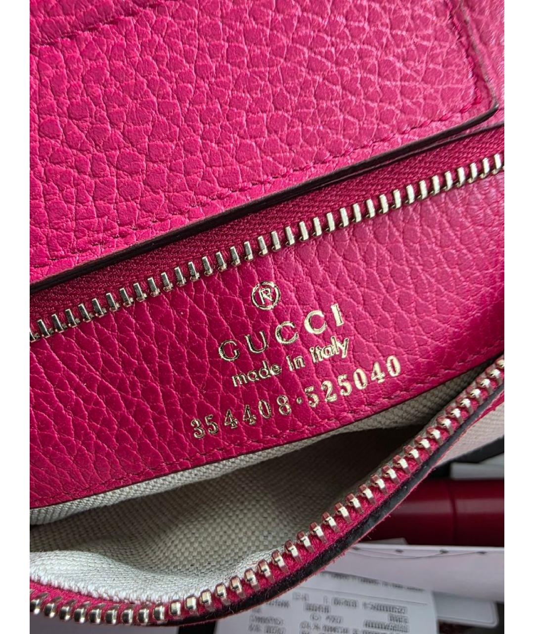 GUCCI BEAUTY Красная кожаная сумка тоут, фото 7