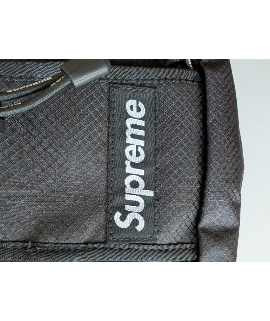 SUPREME Черная синтетическая поясная сумка, фото 9
