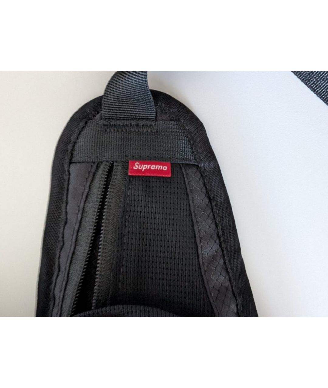 SUPREME Черная синтетическая поясная сумка, фото 8