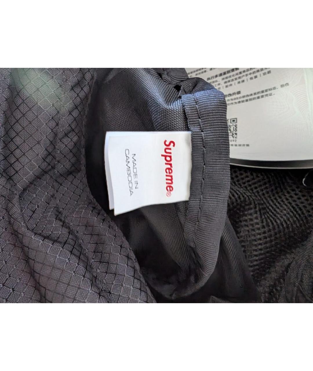 SUPREME Черная синтетическая поясная сумка, фото 6