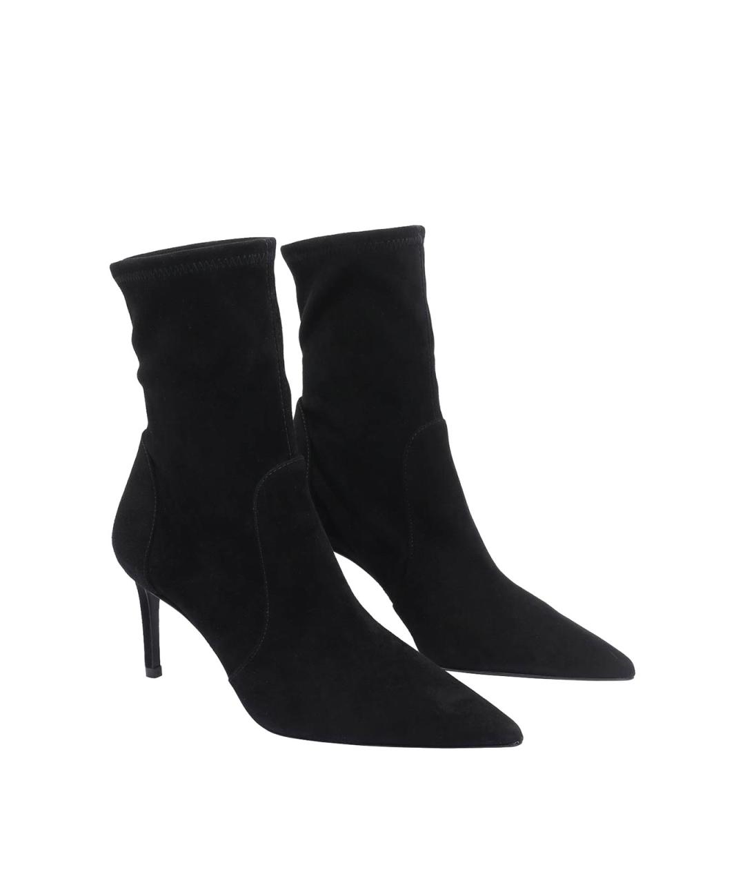 STUART WEITZMAN Черные замшевые ботильоны, фото 2