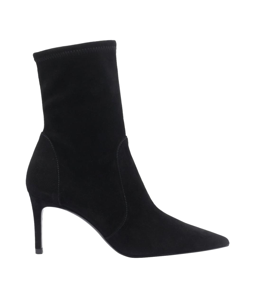 STUART WEITZMAN Черные замшевые ботильоны, фото 1