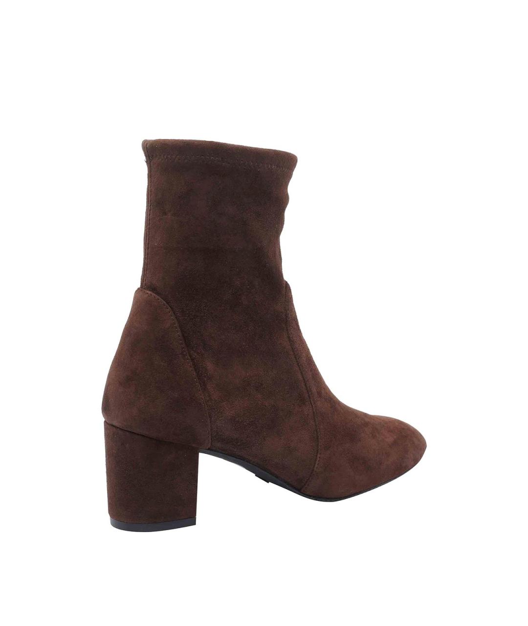 STUART WEITZMAN Коричневые замшевые ботильоны, фото 3
