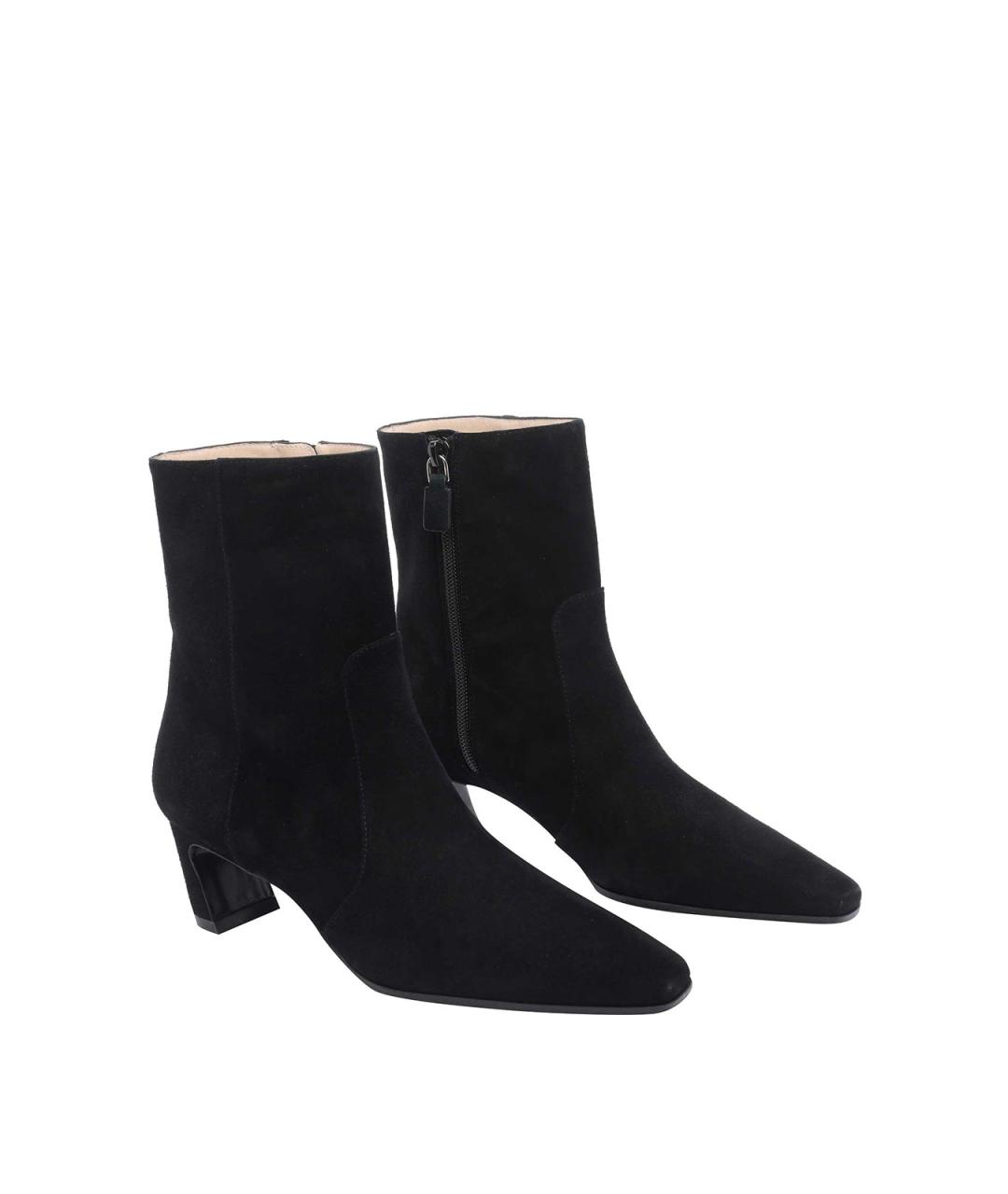 STUART WEITZMAN Черные замшевые ботильоны, фото 2