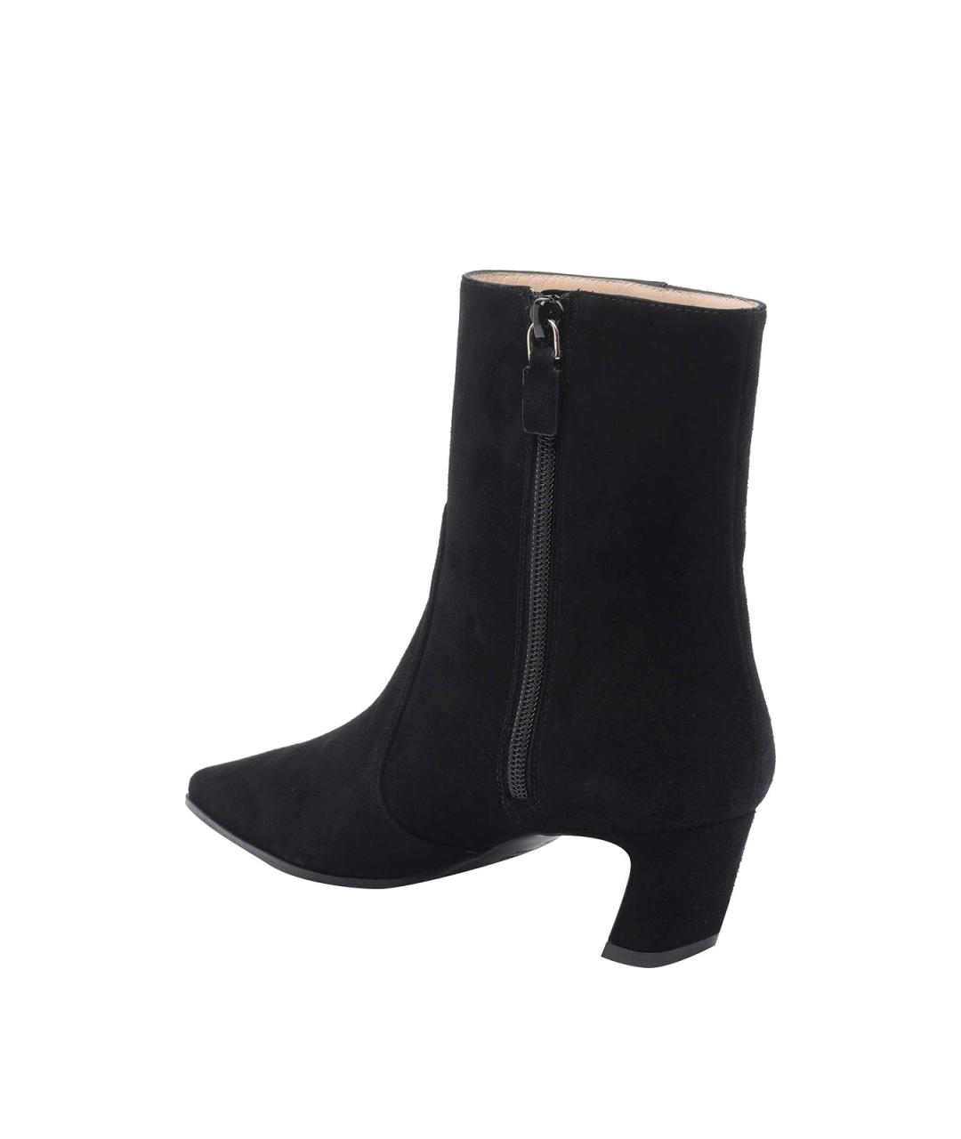 STUART WEITZMAN Черные замшевые ботильоны, фото 4