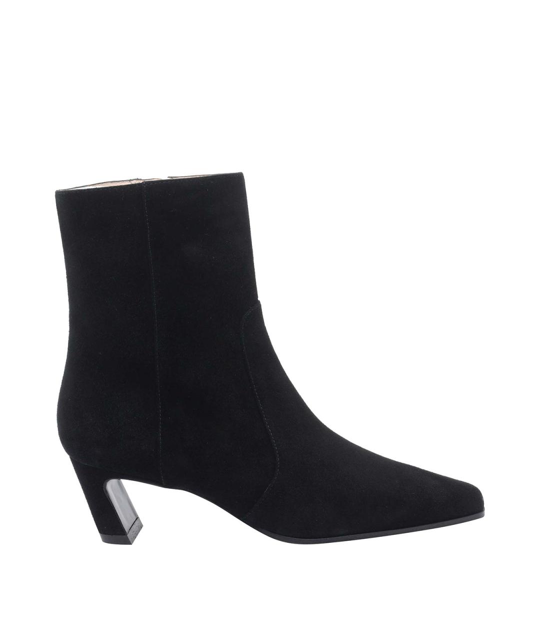 STUART WEITZMAN Черные замшевые ботильоны, фото 1