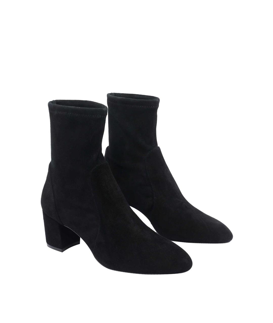 STUART WEITZMAN Черные замшевые ботильоны, фото 2