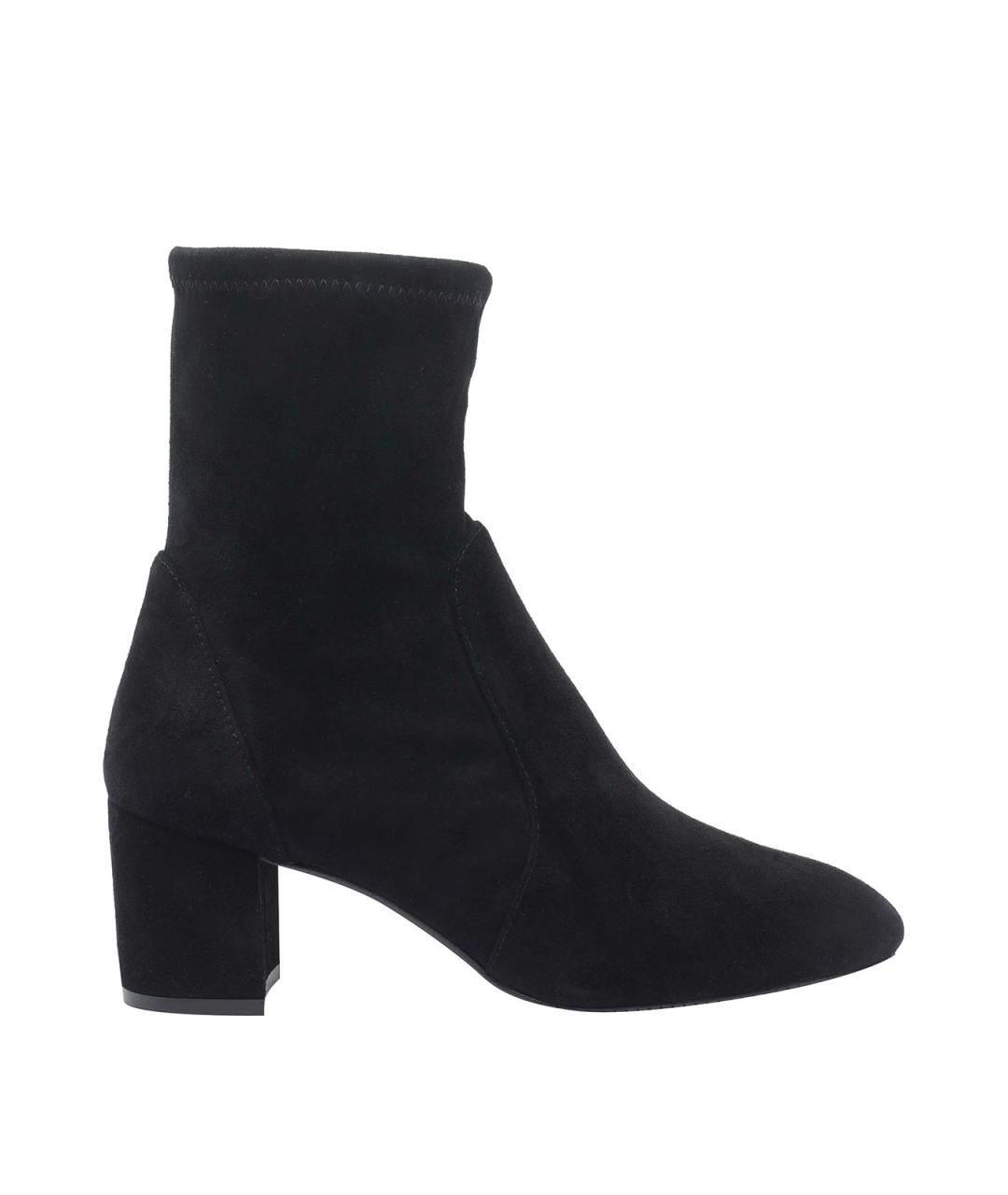 STUART WEITZMAN Черные замшевые ботильоны, фото 1