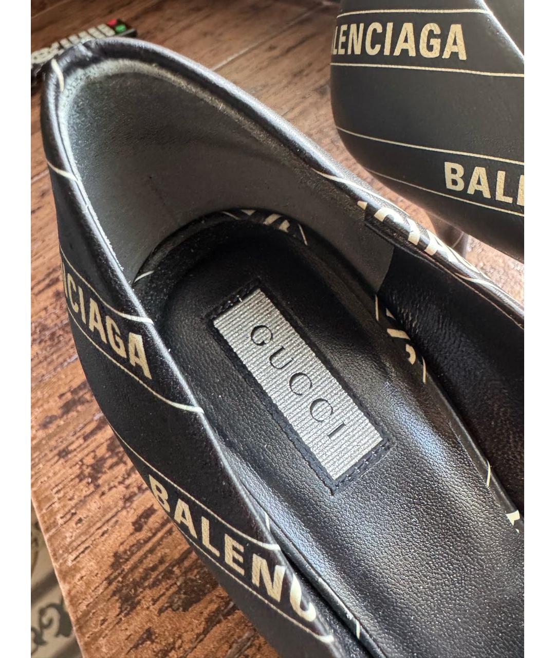 GUCCI Черные кожаные туфли, фото 4