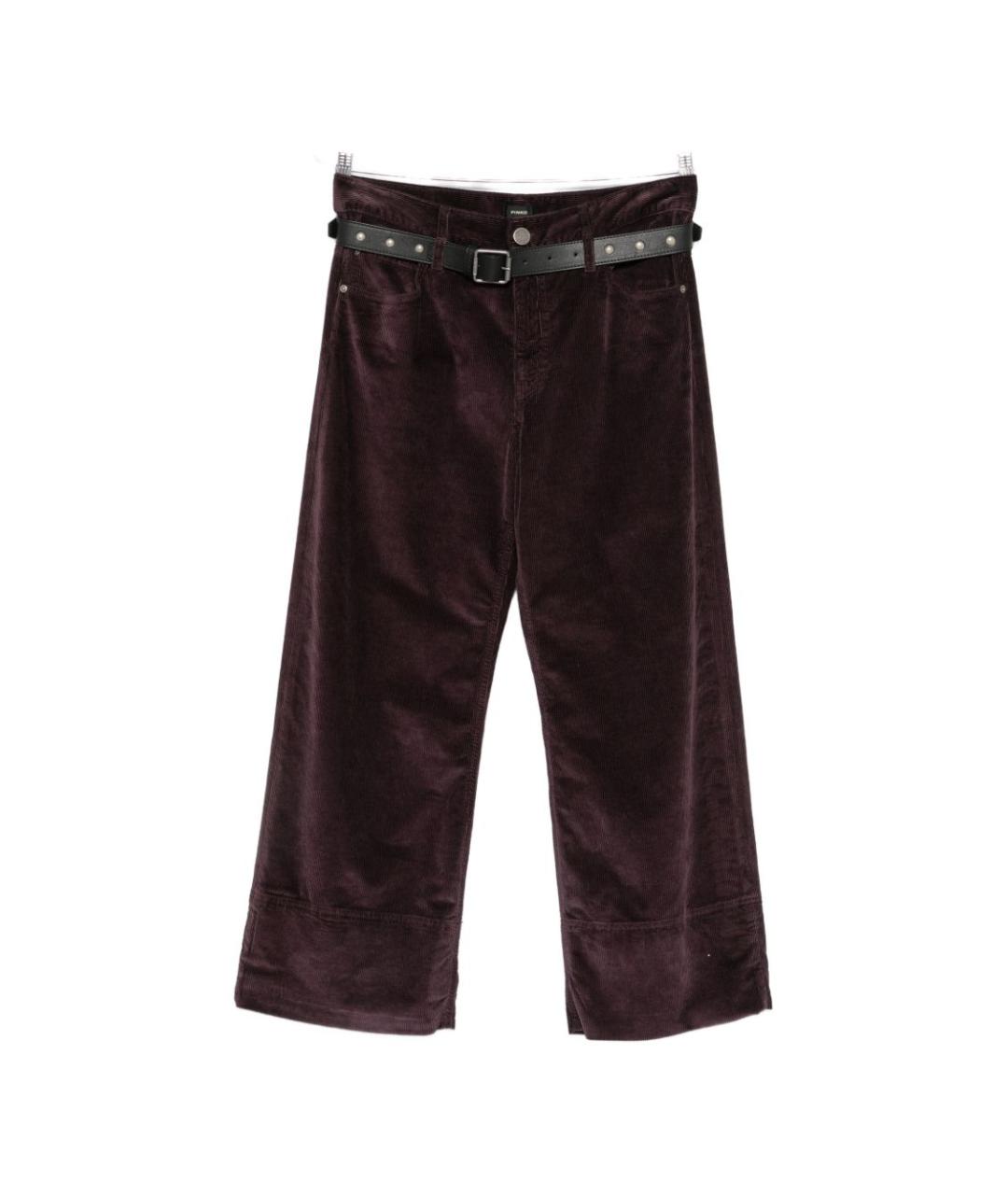 PINKO Бордовые хлопковые прямые джинсы, фото 1