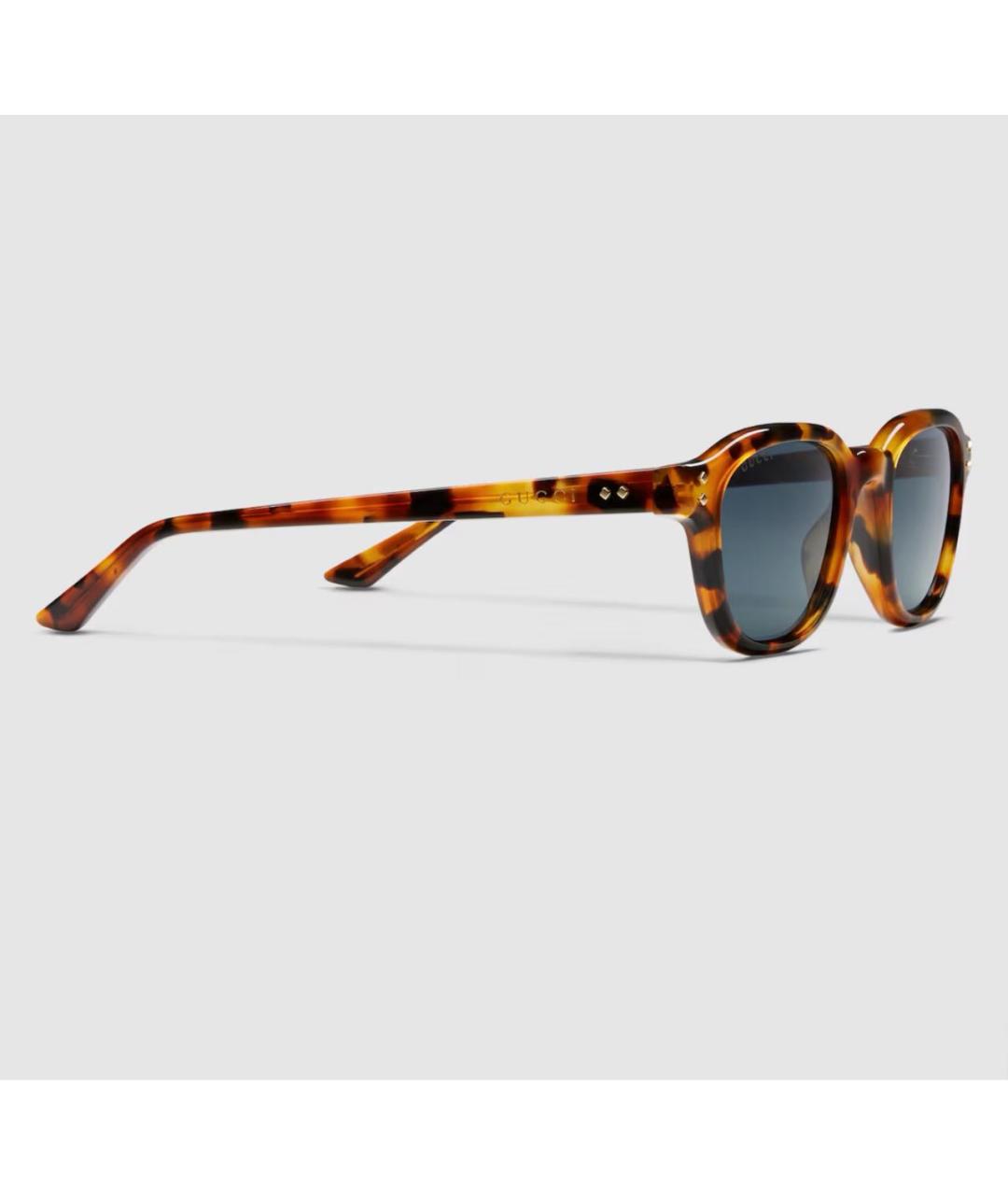 GUCCI Коричневые пластиковые солнцезащитные очки, фото 2