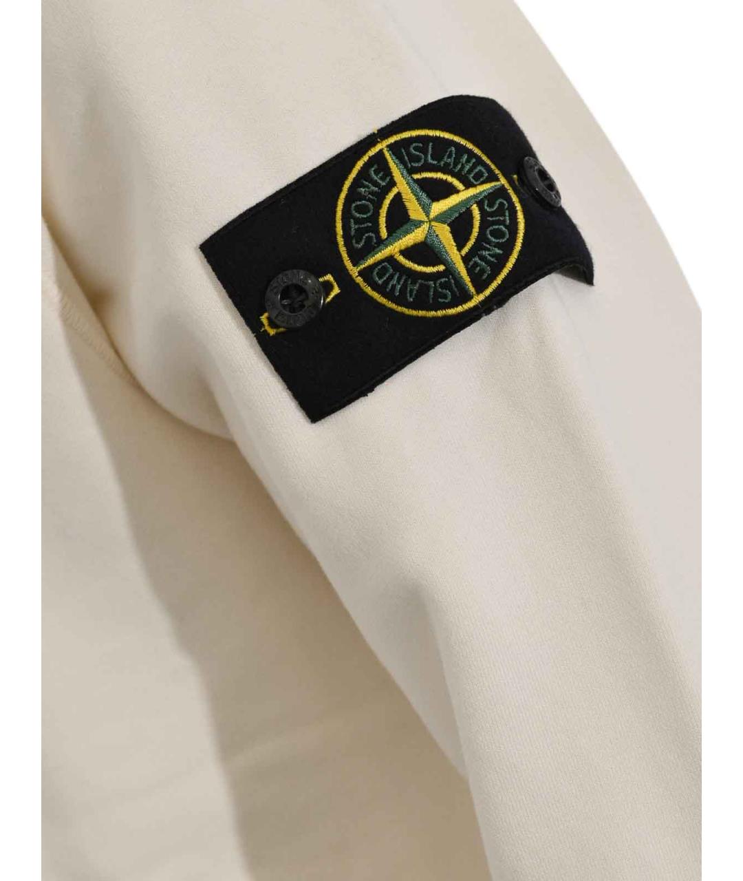 STONE ISLAND Бежевый хлопковый джемпер / свитер, фото 3