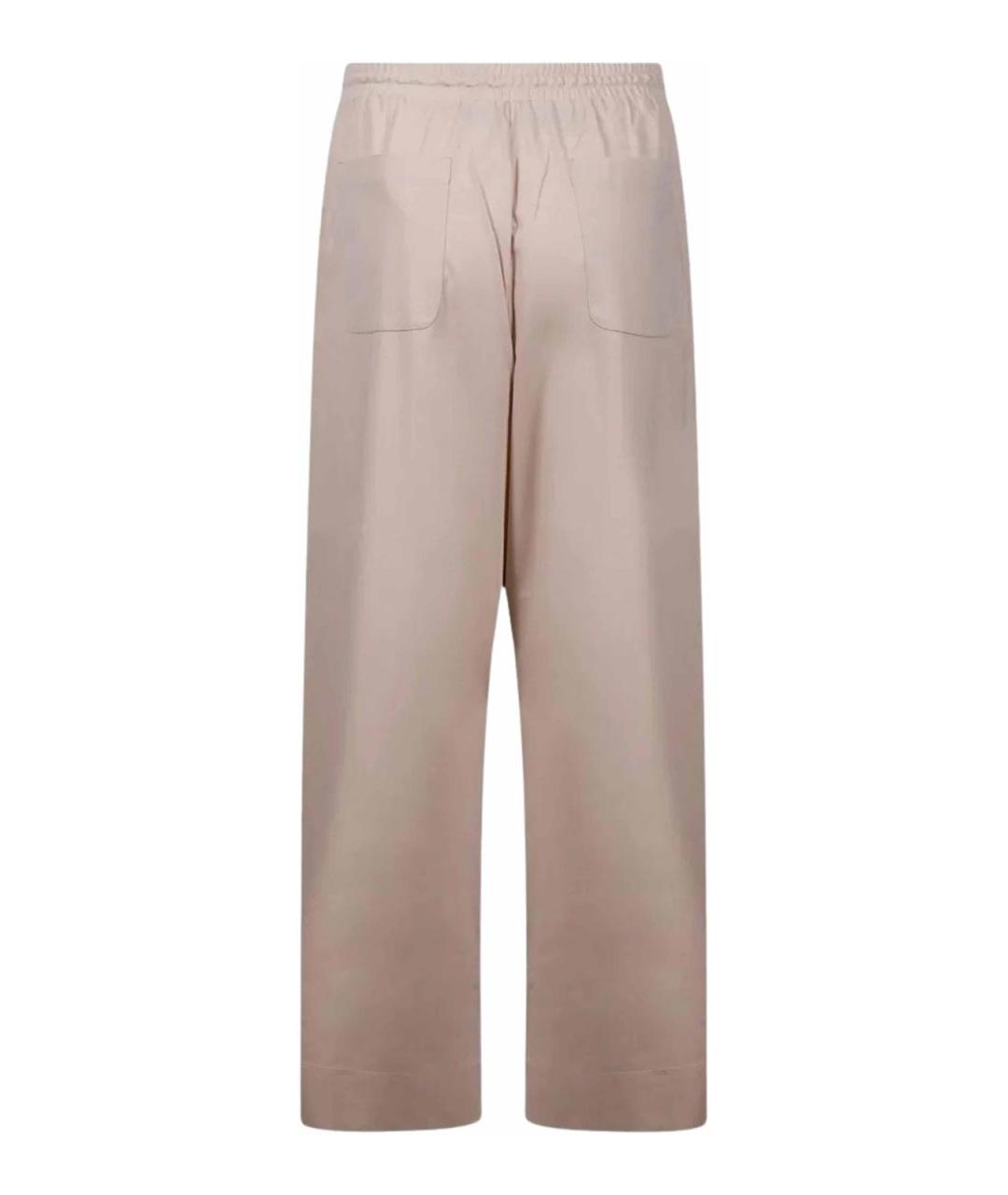 WEEKEND MAX MARA Бежевые лиоцелл брюки широкие, фото 2