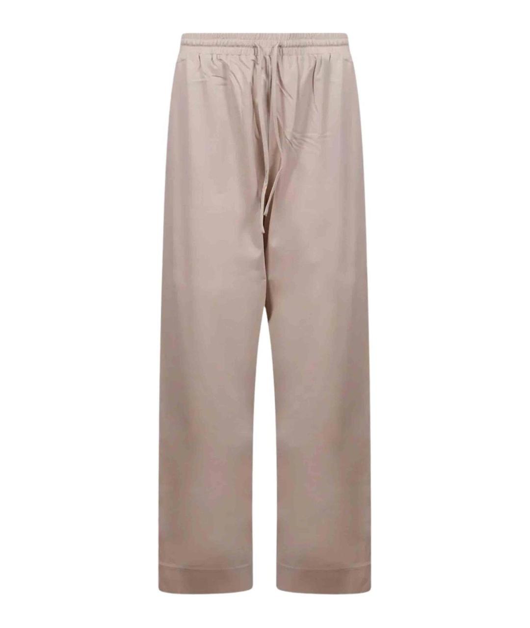 WEEKEND MAX MARA Бежевые лиоцелл брюки широкие, фото 1